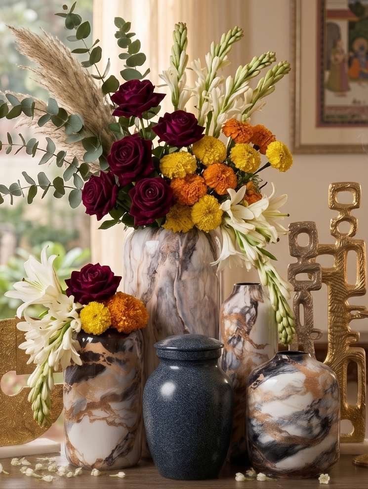 Metal vases & urns